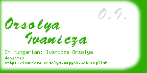 orsolya ivanicza business card